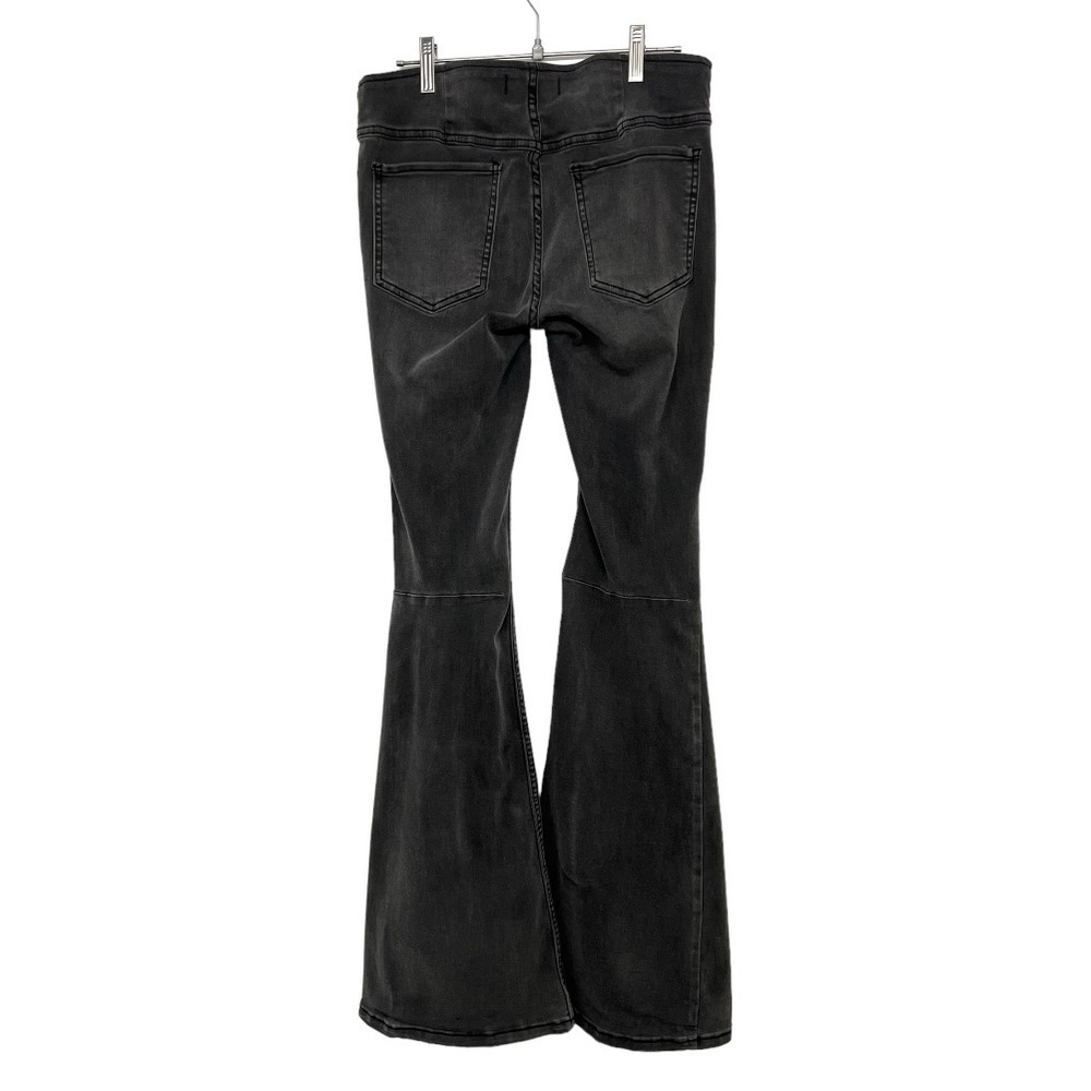 Free People Gray Penny Pull On Stretch Denim Flare Retro Jeans Women’s 27 - Picture 10 of 15